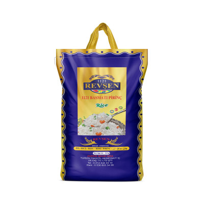 White Revşen 1121 Indian Long Grain Basmati Rice 5kg