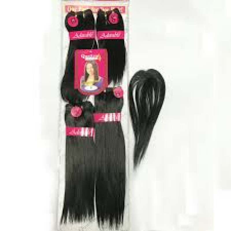 Adorable Quattro Yaki Wave 4pcs 12-18 With Free Small Closure Hair Bundles,Heat Resistant Fiber Yaki Straight Packet Hair Weaves Color: #2