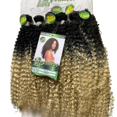 Angie Reyna Curl Weave Blond One Pack Solution